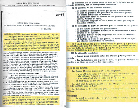 La Iglesia argentina intenta ocultar cómo los obispos defendían al terrorismo de Estado ejercido por la dictadura cívico militar