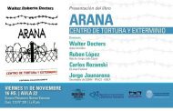 Presentan en Periodismo el libro “Arana. Centro de torturas y exterminio”