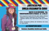 Convocan a movilizarse por Emilia Uscamayta Curi cuando declaren los funcionarios de Garro involucrados en su muerte