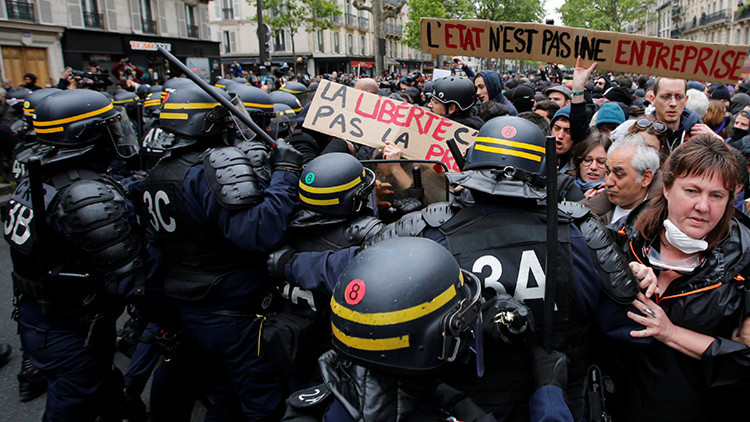 Más represión en Francia tras el triunfo del neoliberal Macron