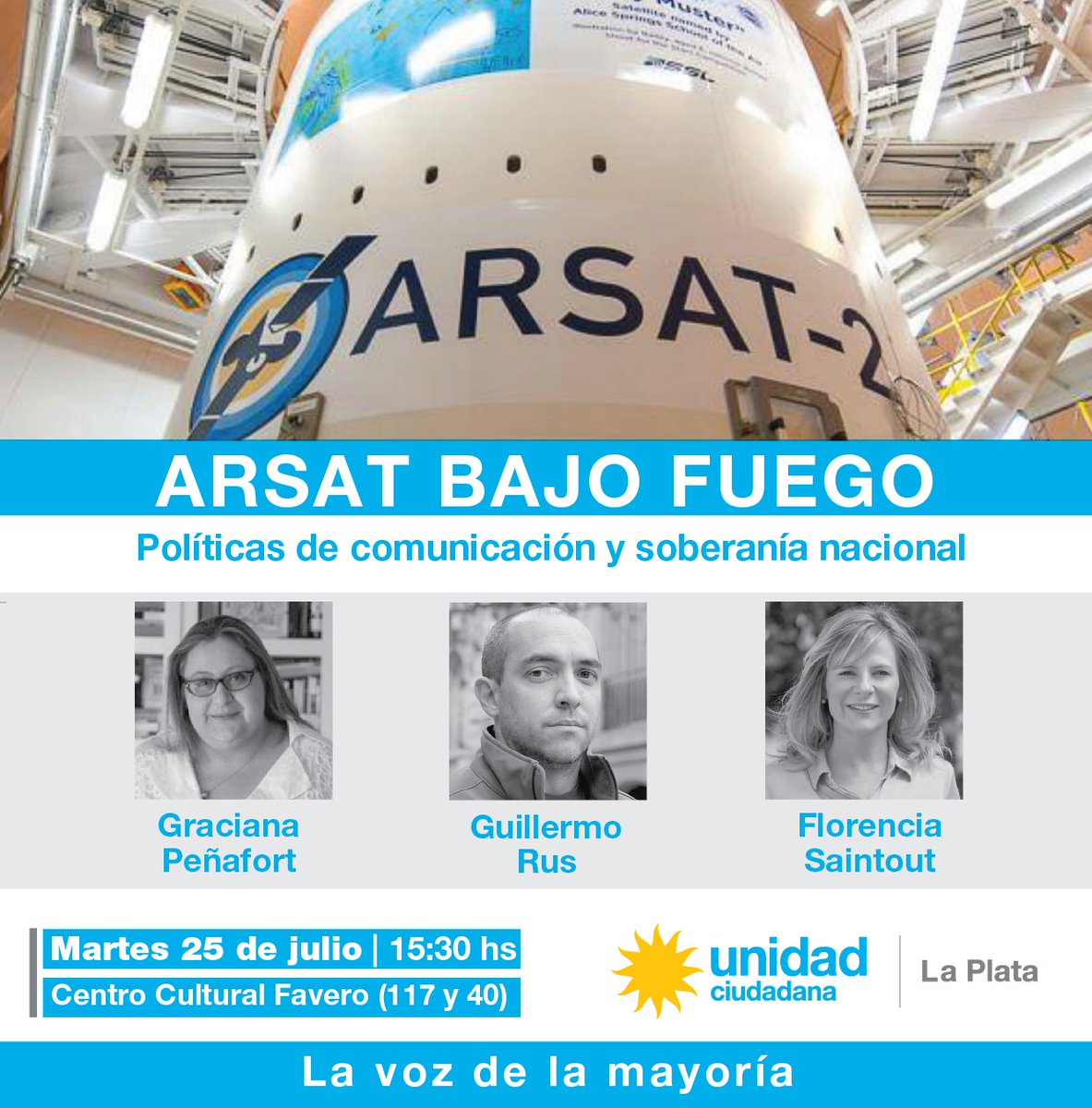 En defensa de ARSAT, Florencia expondrá en torno a los desafíos que presentan las políticas de Macri contra la soberanía nacional