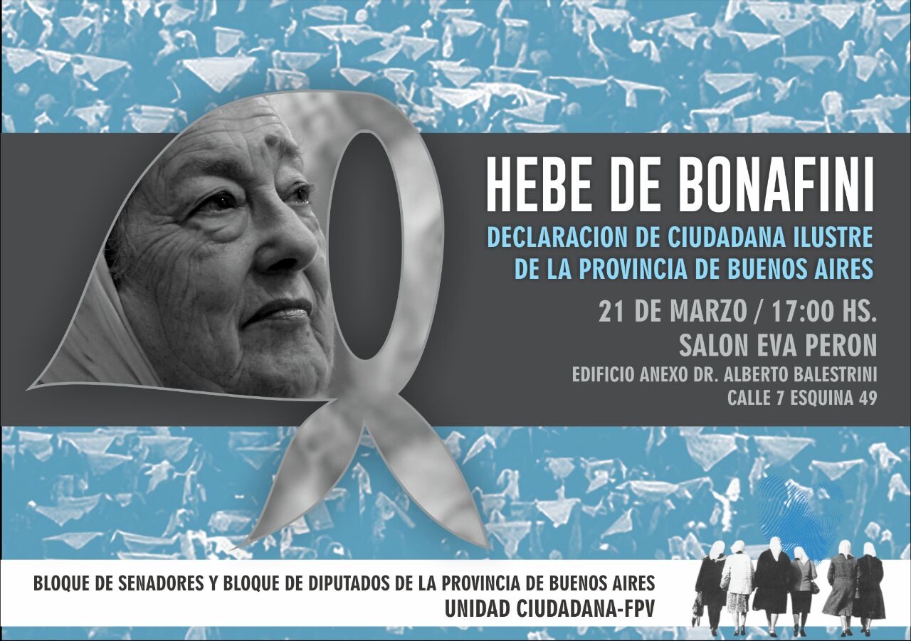 Para que Hebe de Bonafini sea ciudadana ilustre de la provincia de Buenos Aires