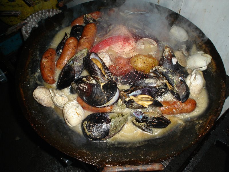 Teta de monja, chancho y chabones del mar