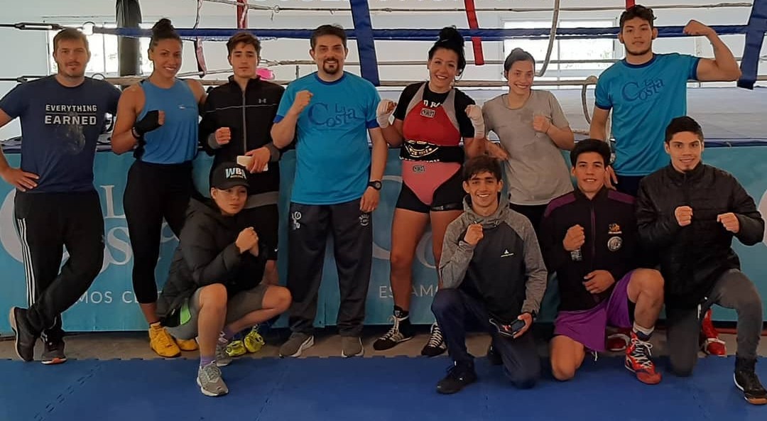 Kid Gavilán, Benny Paret, Mantequilla Nápoles y Stevenson con la celeste y blanca